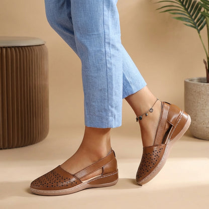 Marina Orthopedic Cut-Out Loafers | Breathable Comfort Walking Flats