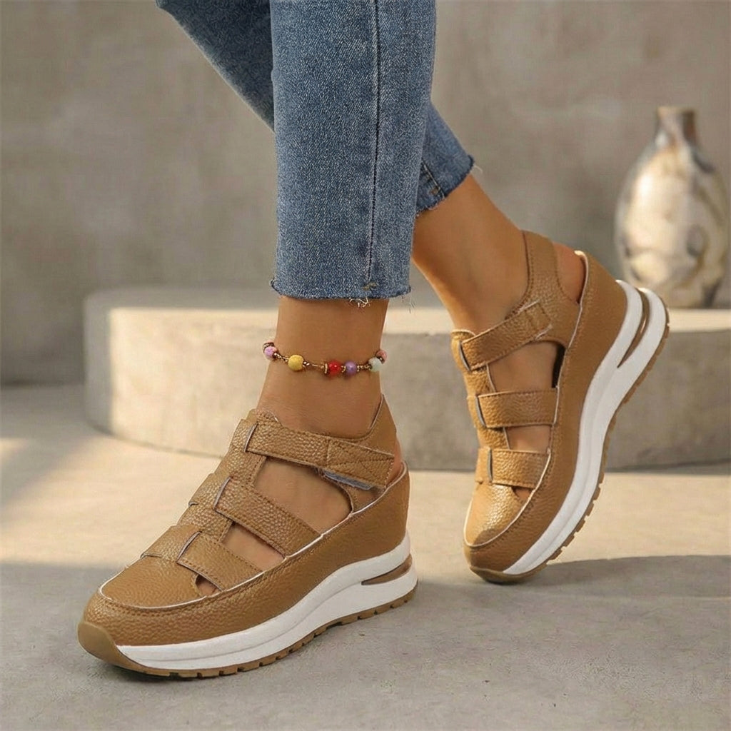 Amelia Closed-Toe Sneaker Sandals | Adjustable Straps Ankle-Length Closed-Toe Sneaker Sandals