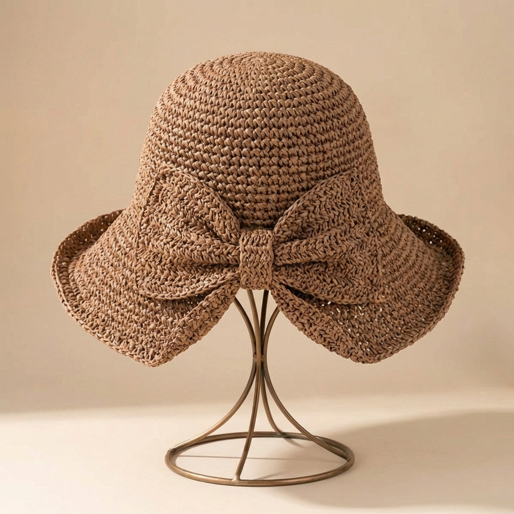 Elowen Woven Straw Sun Hat | Lightweight Breathable Summer Beach Hat