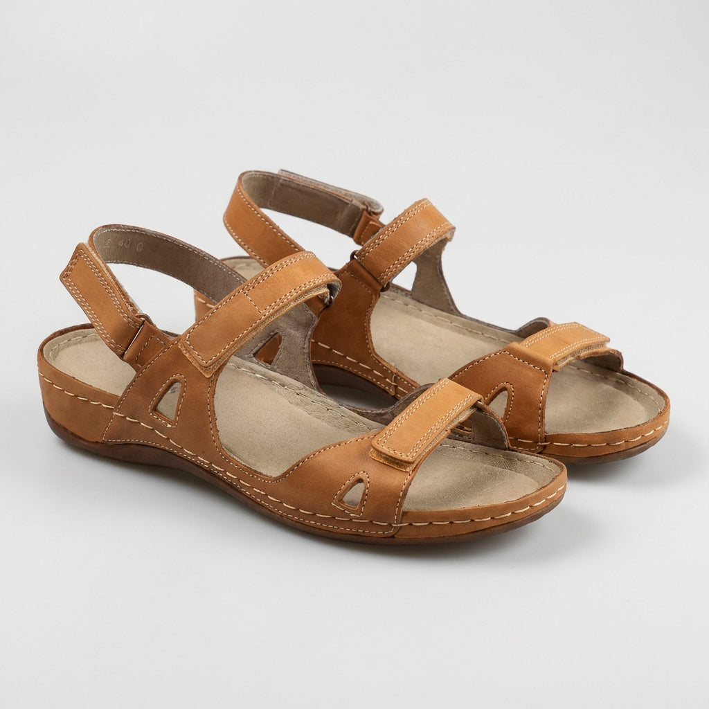 Isla Open-Toe Flat Sandals | Adjustable Straps Sandals