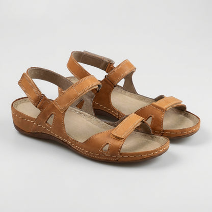 Isla Open-Toe Flat Sandals | Adjustable Straps Sandals