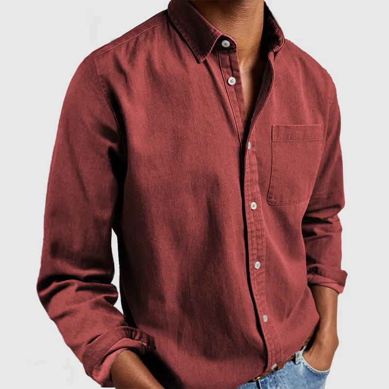 Bruce Shirt | Men's Basic Cotton Button-Up Shirt