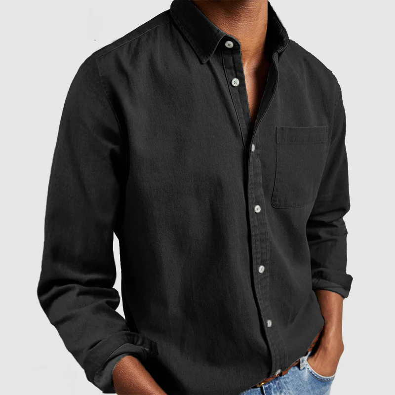 Bruce Shirt | Men's Basic Cotton Button-Up Shirt