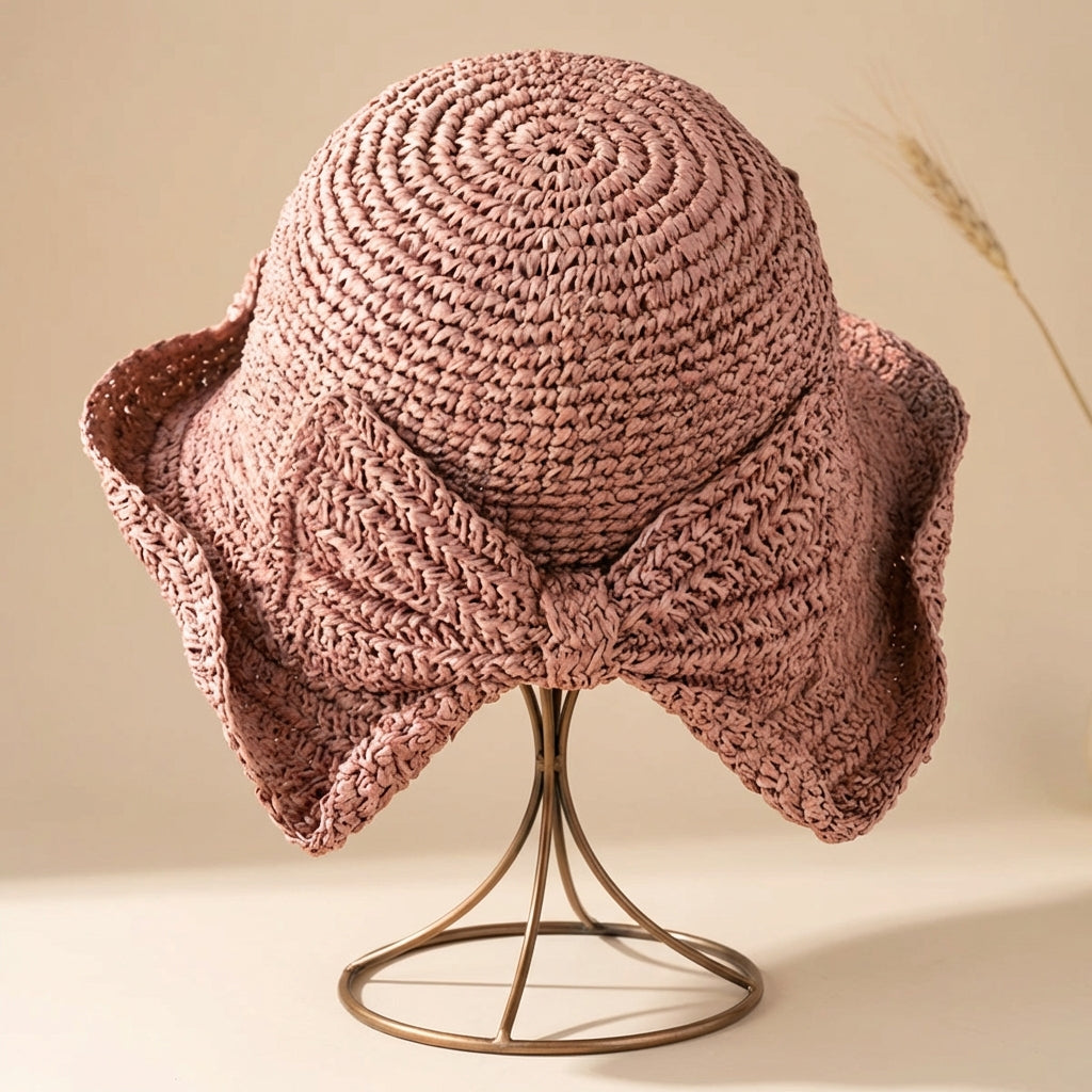 Elowen Woven Straw Sun Hat | Lightweight Breathable Summer Beach Hat