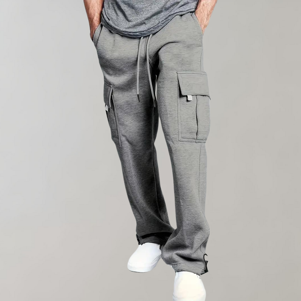 Leo Relaxed Fit Cargo Pants | Drawstring Waist Flap Pockets Cargo Pants