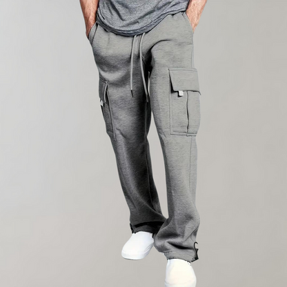 Leo Relaxed Fit Cargo Pants | Drawstring Waist Flap Pockets Cargo Pants
