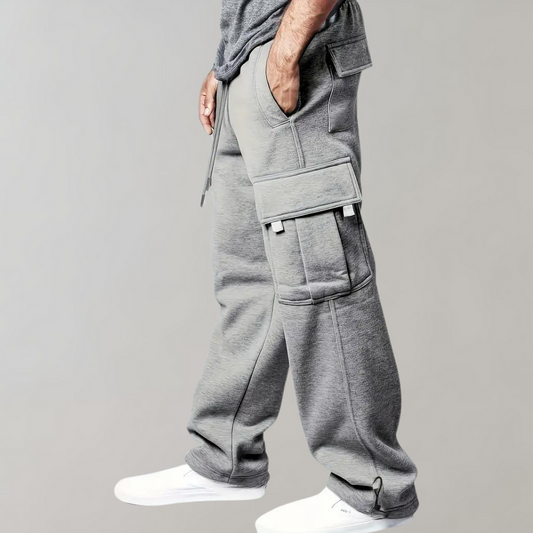 Leo Relaxed Fit Cargo Pants | Drawstring Waist Flap Pockets Cargo Pants