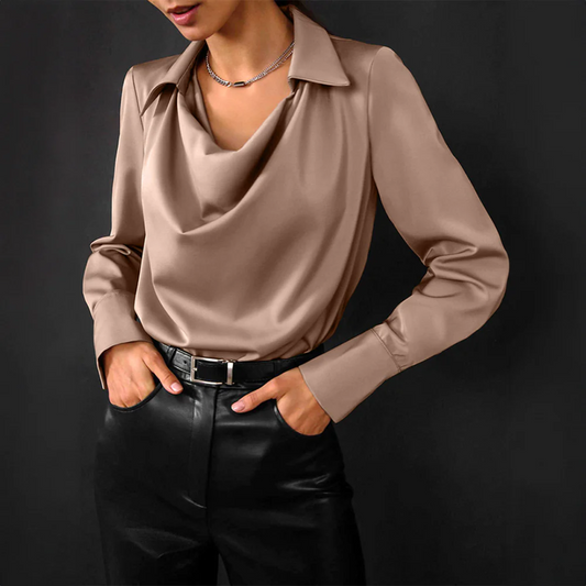Charlotta Shirt | Long Sleeve Satin-finish