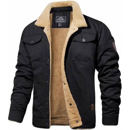 Freddie Sherpa Lined Outdoor Jacket | Collared Button Front Jacket