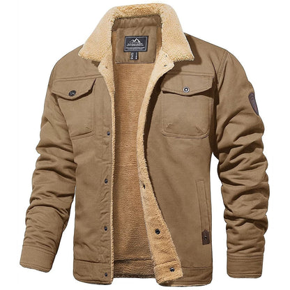 Freddie Sherpa Lined Outdoor Jacket | Collared Button Front Jacket