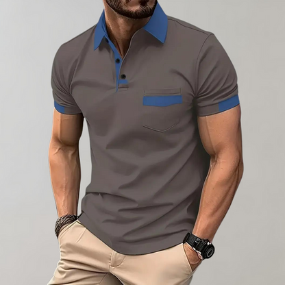 Dariel Polo Shirt | Men's Contrast Collar Slim-Fit Polo