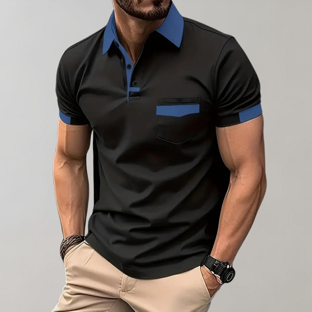 Dariel Polo Shirt | Men's Contrast Collar Slim-Fit Polo