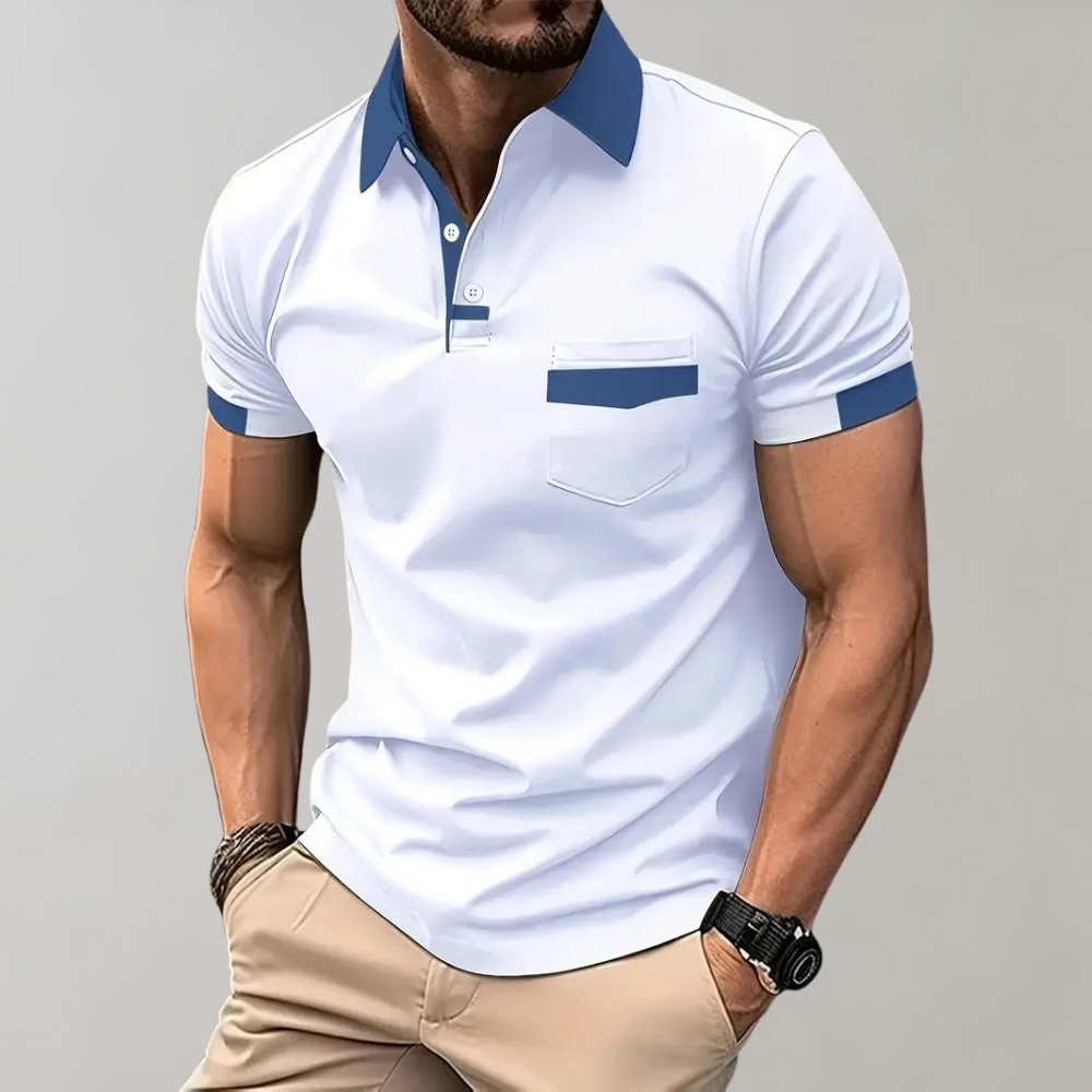 Dariel Polo Shirt | Men's Contrast Collar Slim-Fit Polo