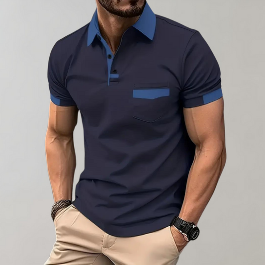 Dariel Polo Shirt | Men's Contrast Collar Slim-Fit Polo