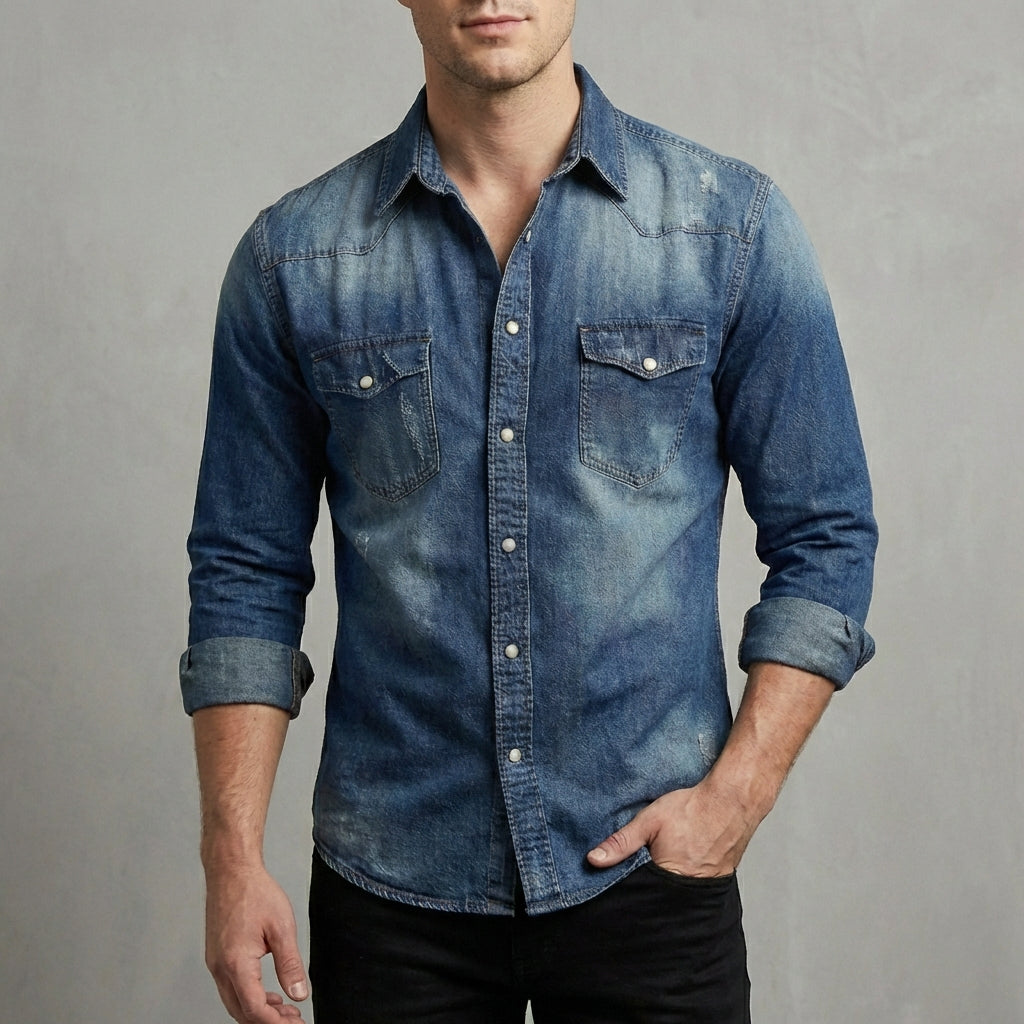 Leo Classic Fit Shirt | Collared Hip-Length Shirt