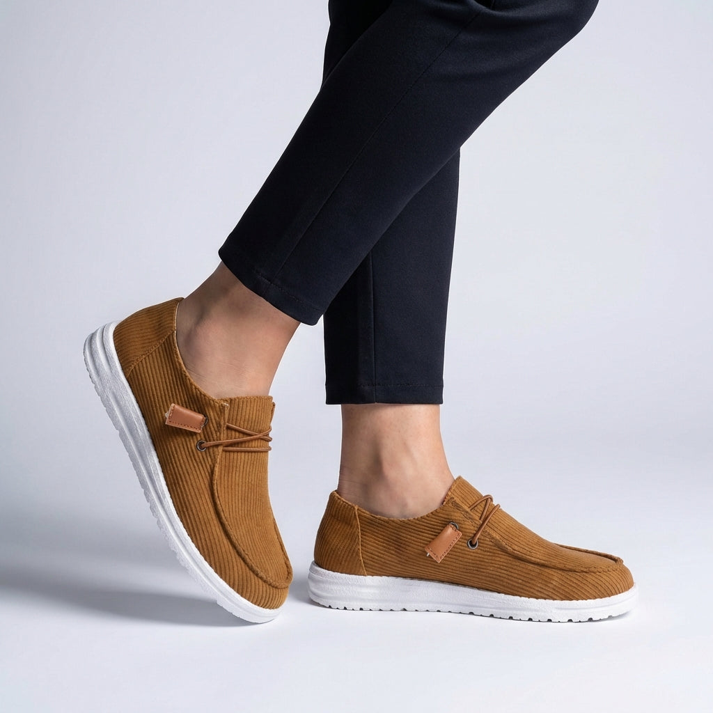 Isla Low-Cut Slip-On Shoes | Ribbed Lace Detail Slip-On Shoes