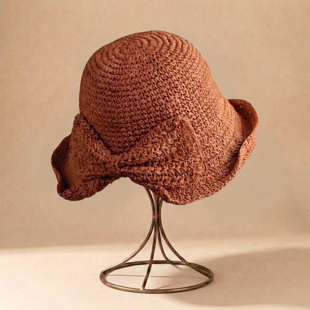 Elowen Woven Straw Sun Hat | Lightweight Breathable Summer Beach Hat