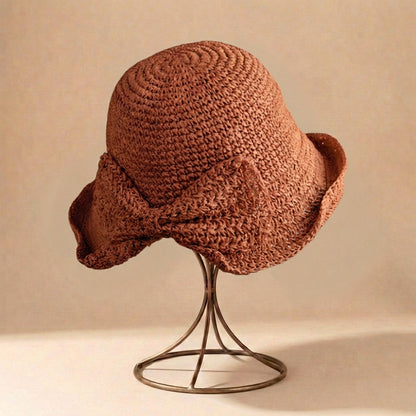Elowen Woven Straw Sun Hat | Lightweight Breathable Summer Beach Hat