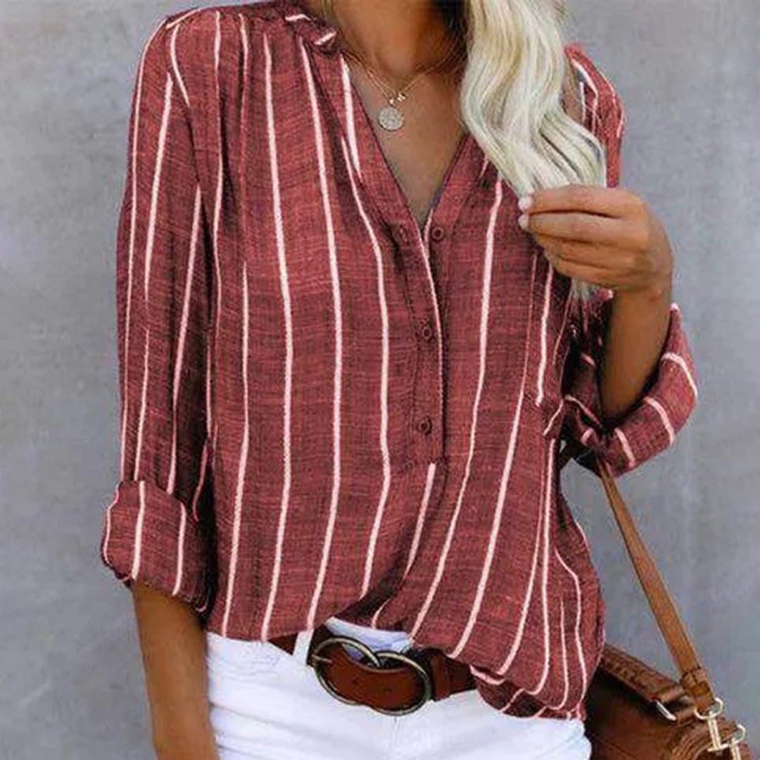 Denisse Blouse | Women's Striped Button-Up Blouse