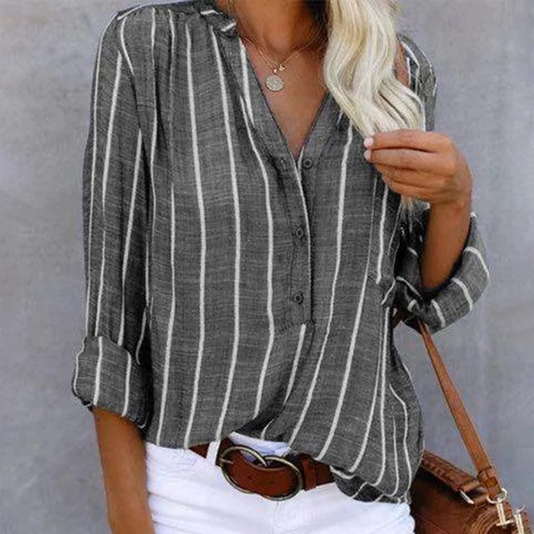 Denisse Blouse | Women's Striped Button-Up Blouse