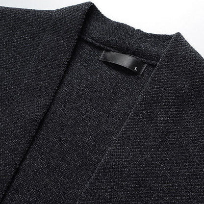 Arthur Relaxed Fit Cardigan | Button Front Striped Sleeves Cardigan