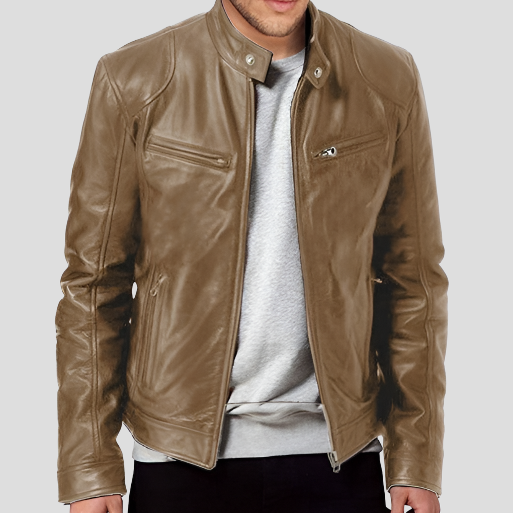 Dustin Jacket | Men’s Classic Leather Fitted Jacket