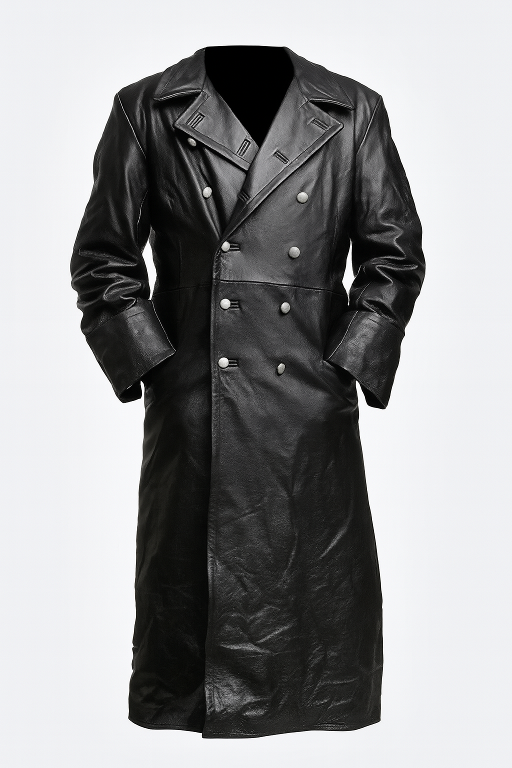 Dustin Trench Coat | Men’s Leather WW2 Style Trench Coat