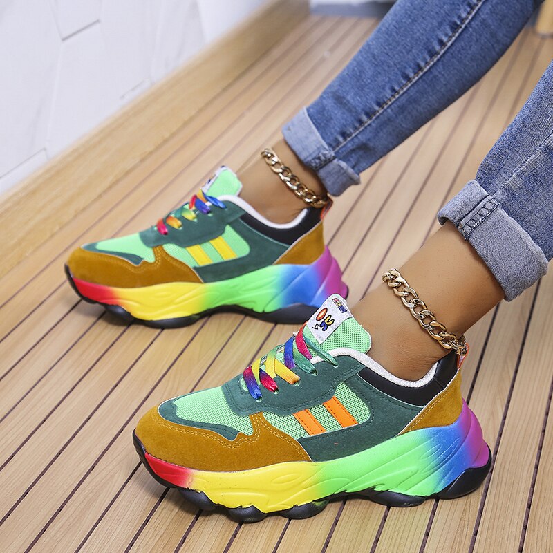 Elvina Sneakers | Rainbow Orthopedic Sneakers
