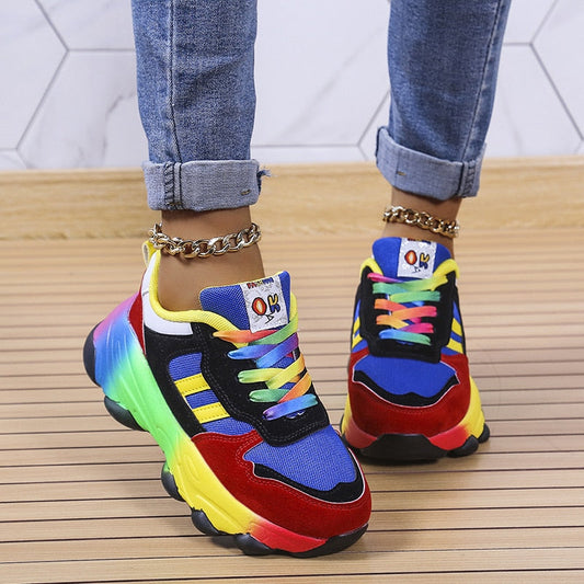 Elvina Sneakers | Rainbow Orthopedic Sneakers