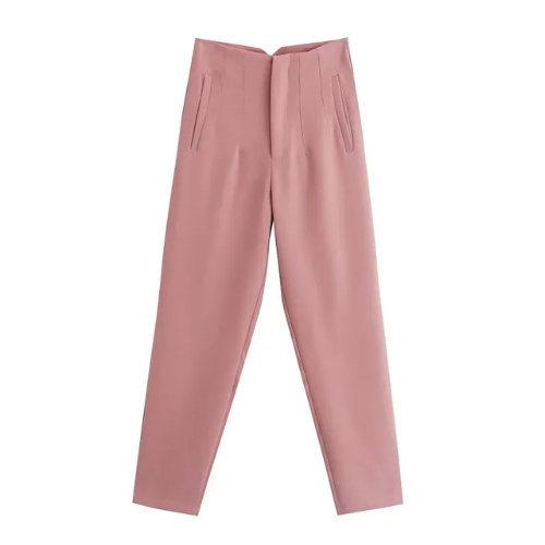 Eryma Pants | Elegant High-Waisted Tapered Trousers