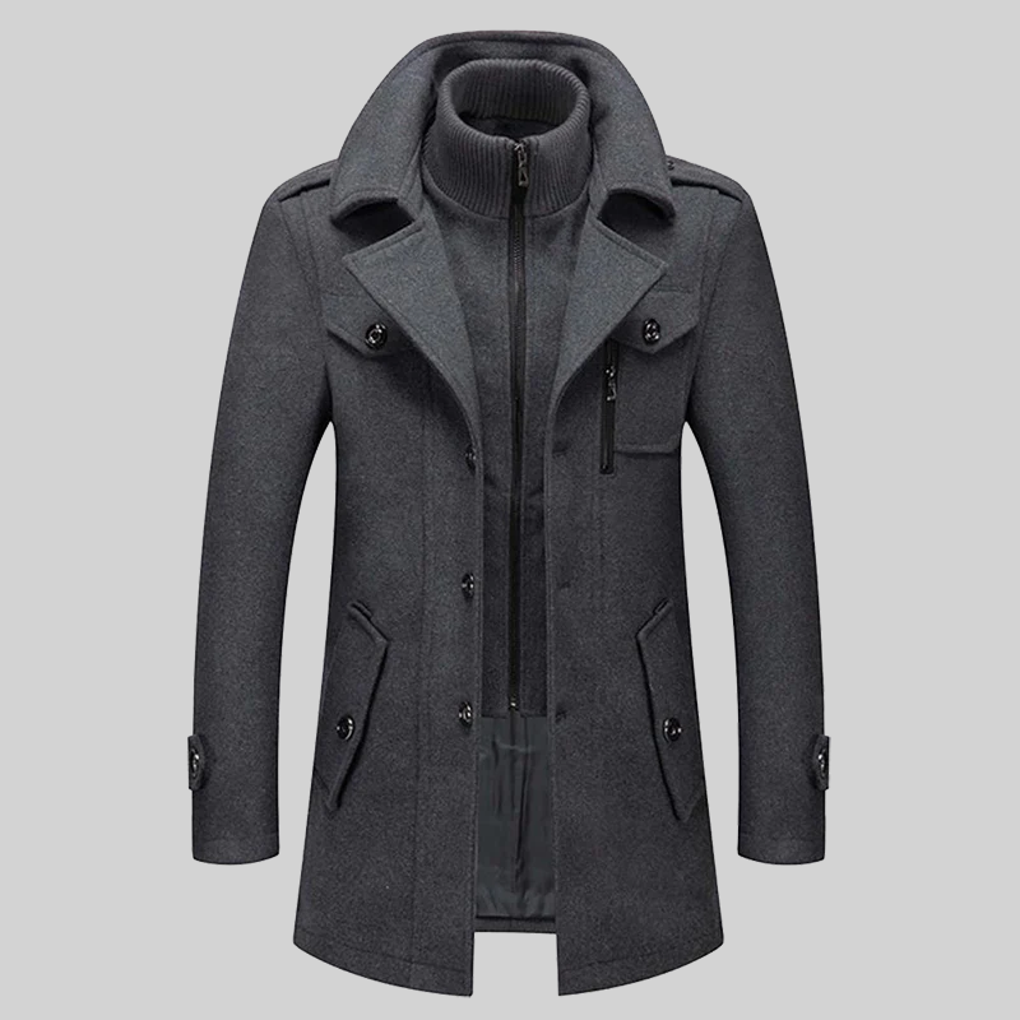 Ewan Coat | Men's Tailored Wool Blend Coat