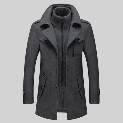 Ewan Coat | Men's Tailored Wool Blend Coat