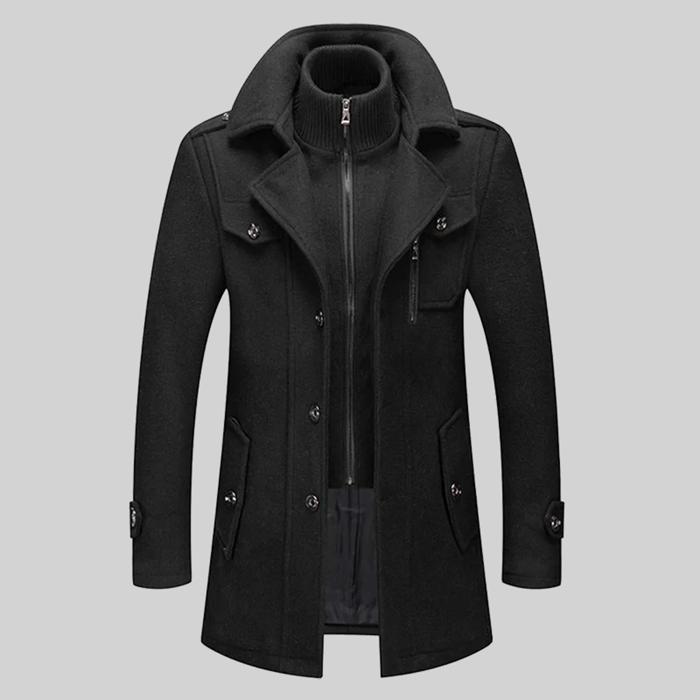Ewan Coat | Men's Tailored Wool Blend Coat
