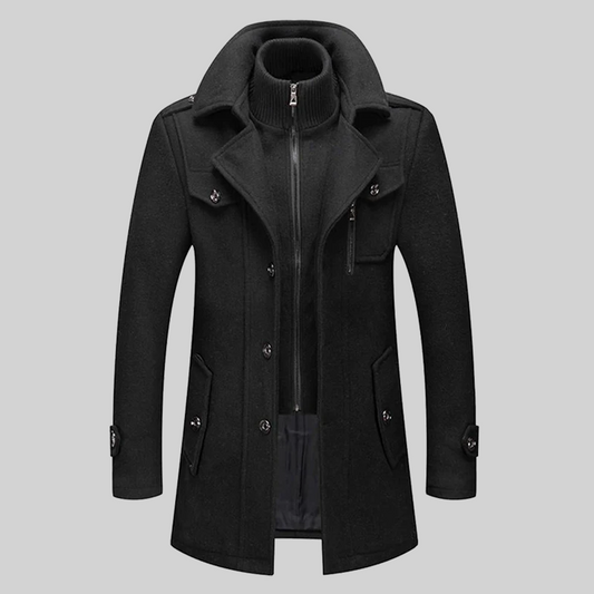 Ewan Coat | Men's Tailored Wool Blend Coat