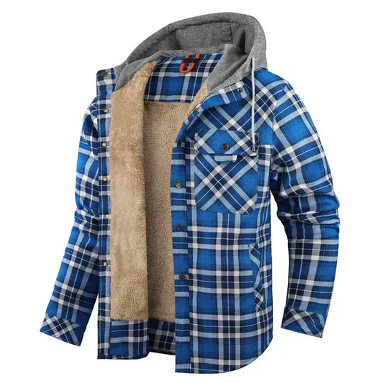 Ewan Shirt Jacket | Men’s Plaid Hooded Shirt Jacket