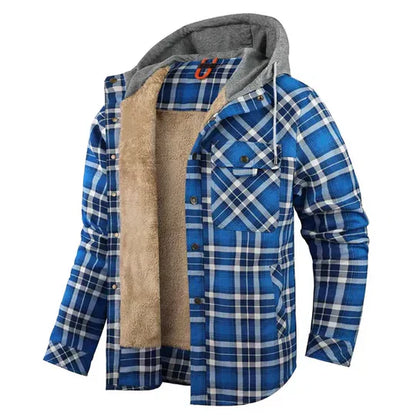 Ewan Shirt Jacket | Men’s Plaid Hooded Shirt Jacket