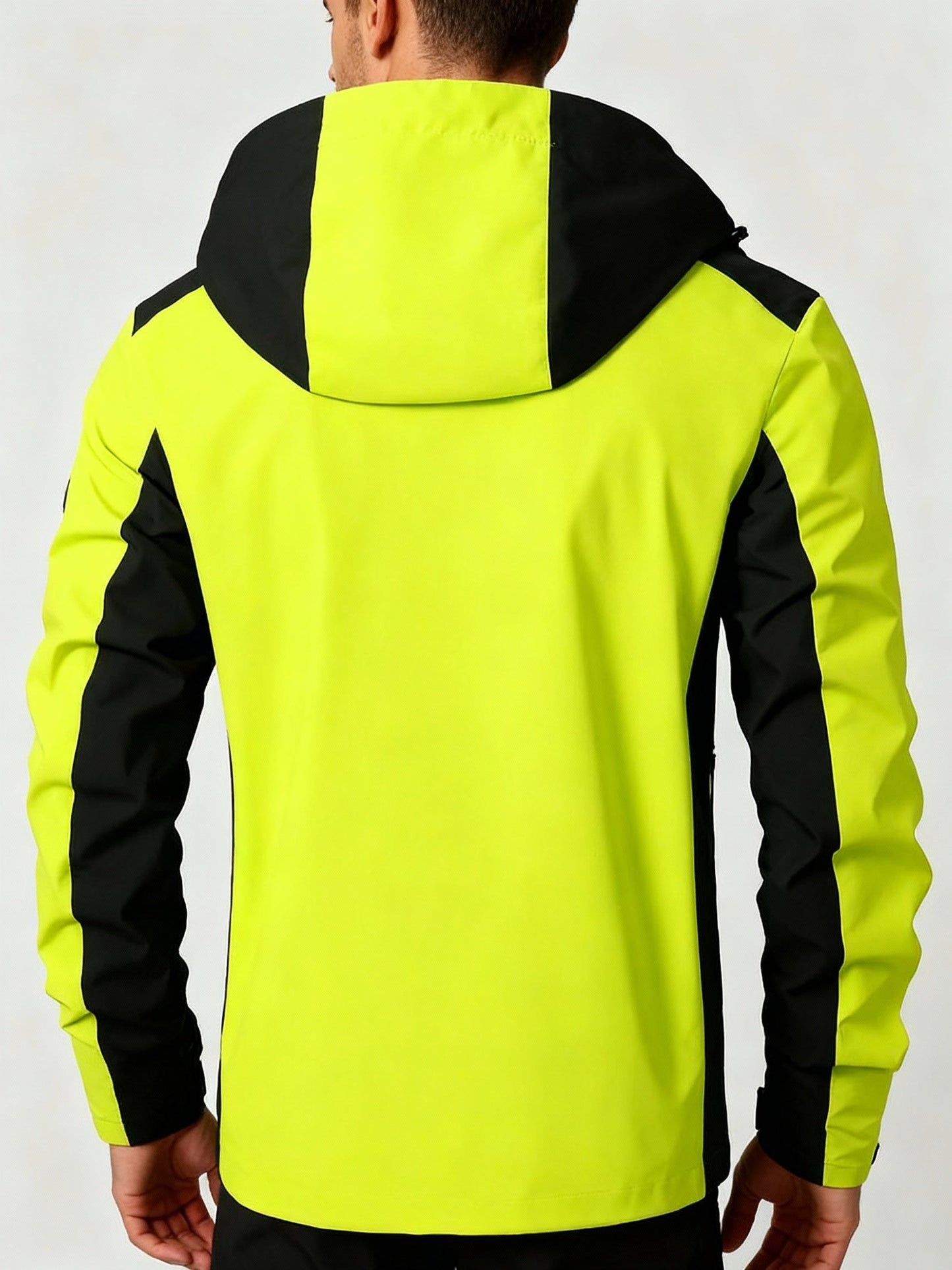 Harry Hooded Shell Jacket | Color Block Zipper Pockets Shell Jacket