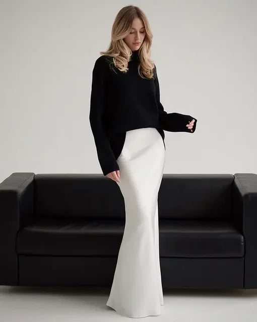 Fariha Skirt | High-Waisted Flowy Maxi Skirt