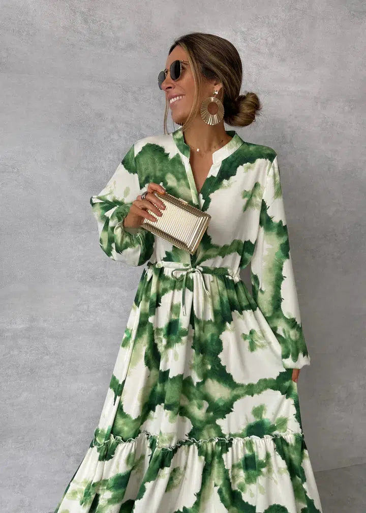 Felicity Dress | Summer Flowing Long-Sleeve Maxi Dress