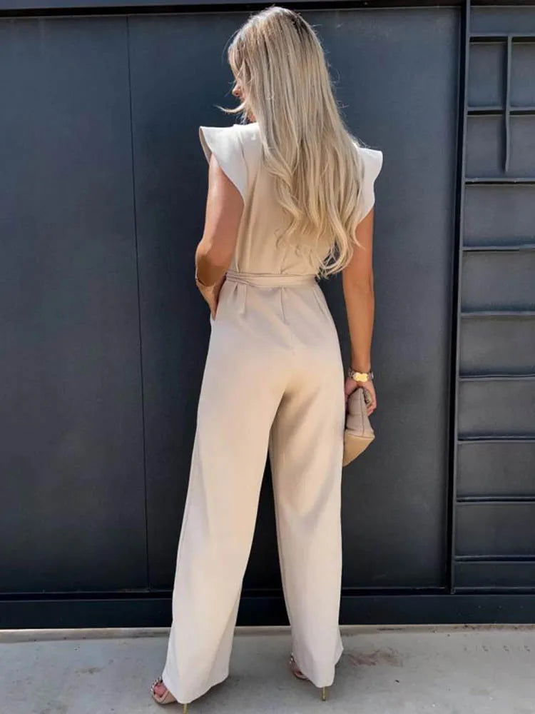 Frankie Jumpsuit | Stylish Sleeveless Wide-Leg Jumpsuit