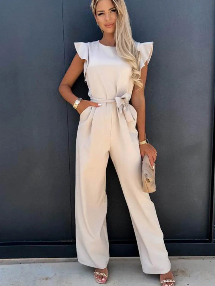 Frankie Jumpsuit | Stylish Sleeveless Wide-Leg Jumpsuit