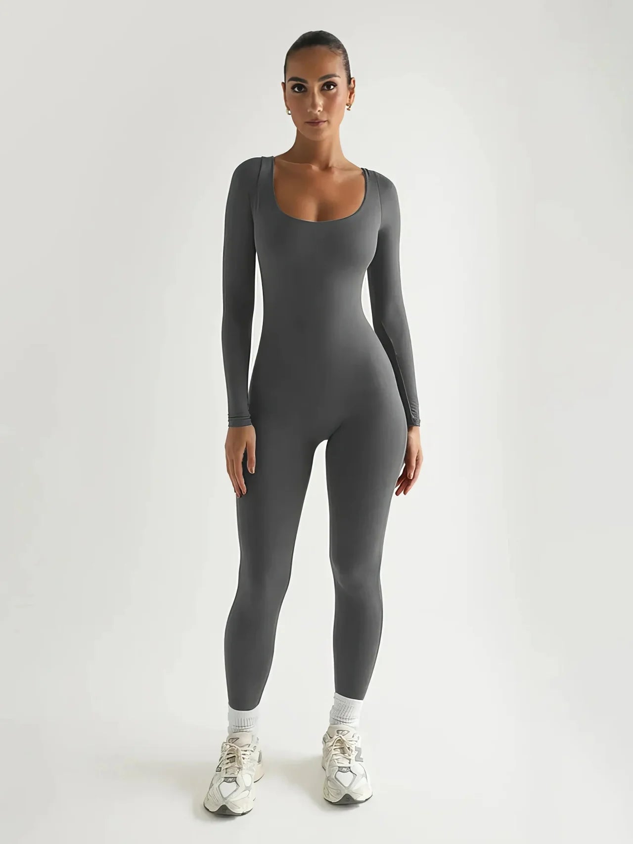 Freyah Jumpsuit | Long Sleeve Stretch Yoga Lounge Suit
