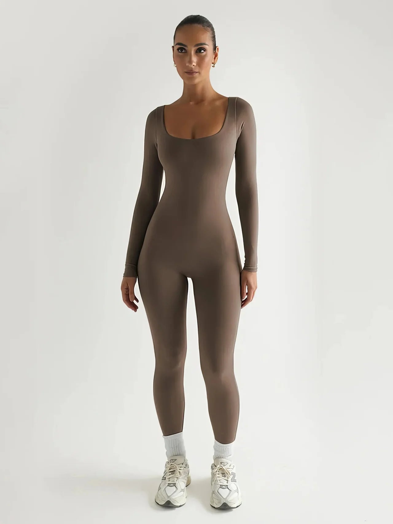 Freyah Jumpsuit | Long Sleeve Stretch Yoga Lounge Suit