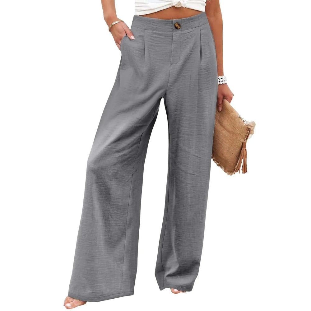 Frona Pants | Summer Wide-Leg Straight Trousers