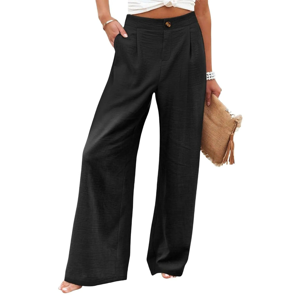 Frona Pants | Summer Wide-Leg Straight Trousers