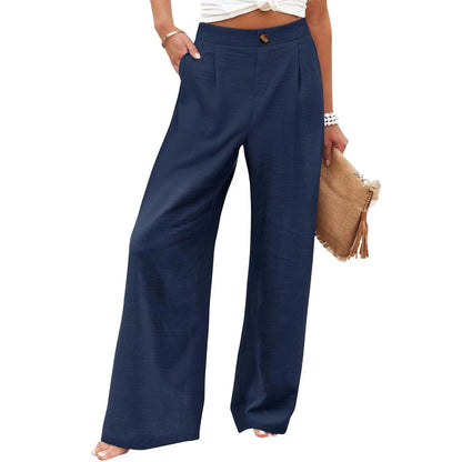 Frona Pants | Summer Wide-Leg Straight Trousers