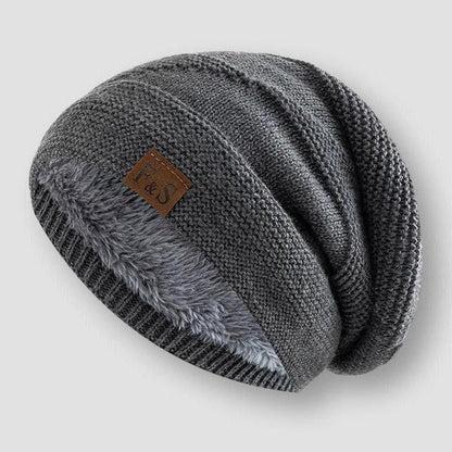 Oscar Slouchy Beanie | Ribbed Fleece Lined Beanie