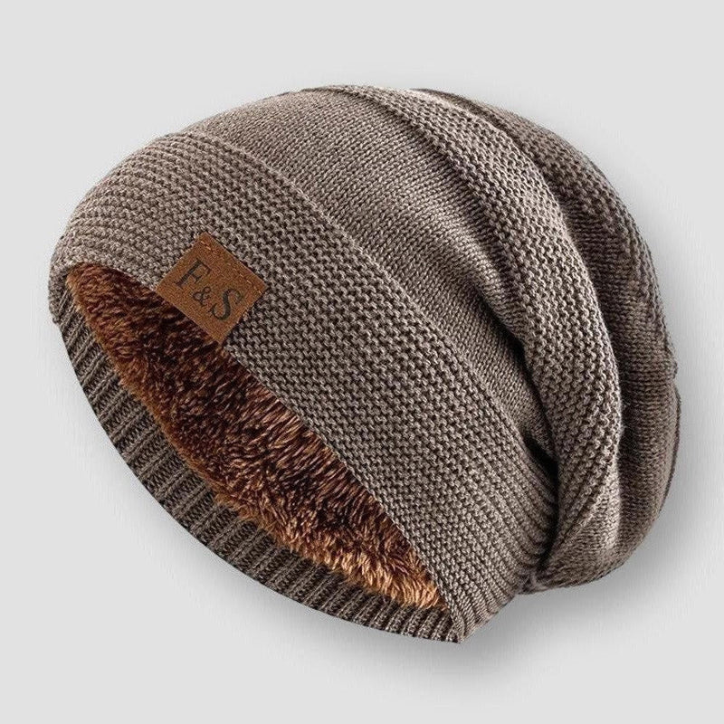 Oscar Slouchy Beanie | Ribbed Fleece Lined Beanie