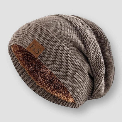 Oscar Slouchy Beanie | Ribbed Fleece Lined Beanie
