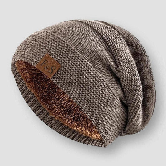 Oscar Slouchy Beanie | Ribbed Fleece Lined Beanie
